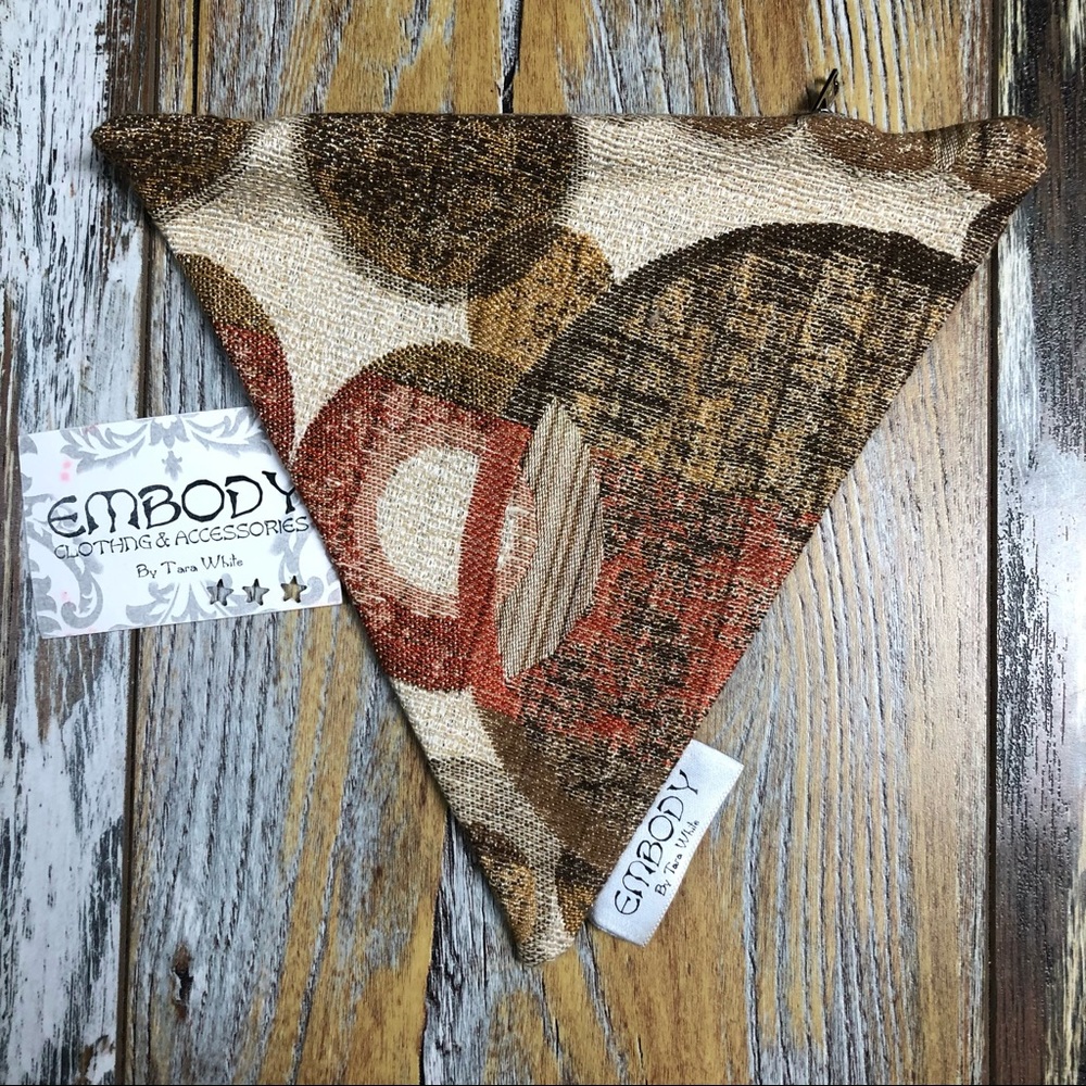 Triangle Belt Pouch Brown Rust Cream Retro EMBODY